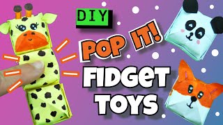 EASY DIY "POP IT" FIDGET TOYS - HOW TO MAKE HOMEMADE FIDGETS-5 MINUTE FIDGET TOYS -PAPER TOY FIDGETS