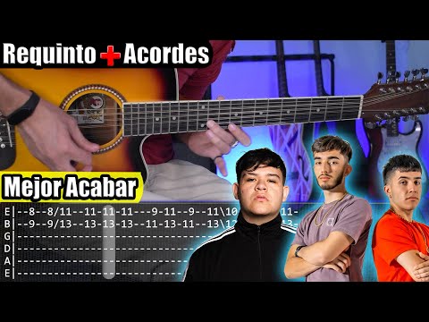 Mejor Acabar - Eslabón Armado x Junior H - Requinto + Acordes | TABS | Tutorial Guitarra