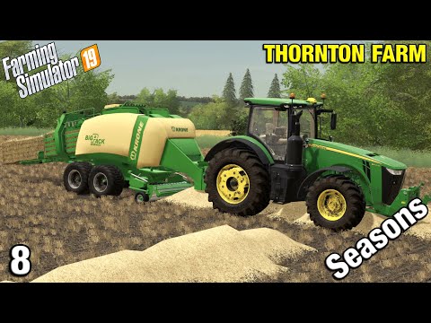 CLEARING THE STRAW Thornton Farm Timelapse - FS19 Ep 8