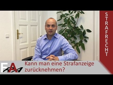 Kann man eine Strafanzeige zurücknehmen? - Rechtsanwalt Bredereck