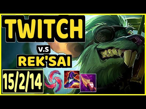 TWITCH vs REK'SAI - 15/2/14 KDA JUNGLE GAMEPLAY - EUW Ranked MASTER