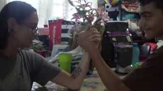 Me and my cousin arm wrestling pt. 1????