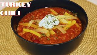 Homemade Turkey Chili | High Protein Meals | Ground Turkey Recipe 