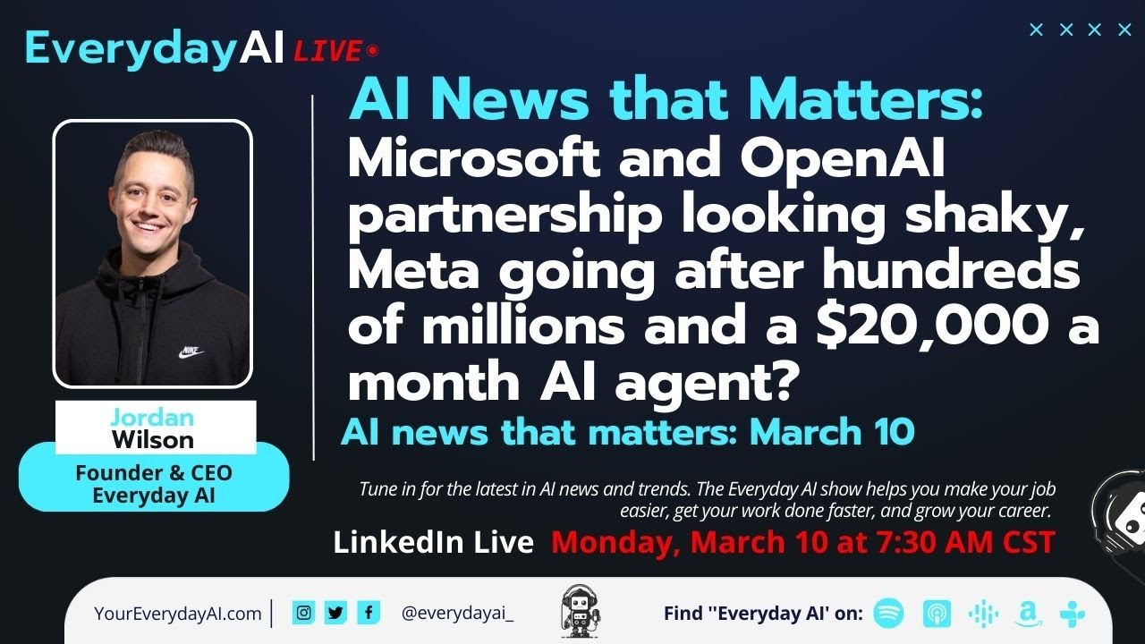 Microsoft and OpenAI partnership looking shaky and a $20,000 a month AI agent?