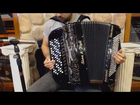 2886 - Black Siwa & Figli Super Quattro Artist Elegant B System CBA 6 Row LMMH 90 140 $4999