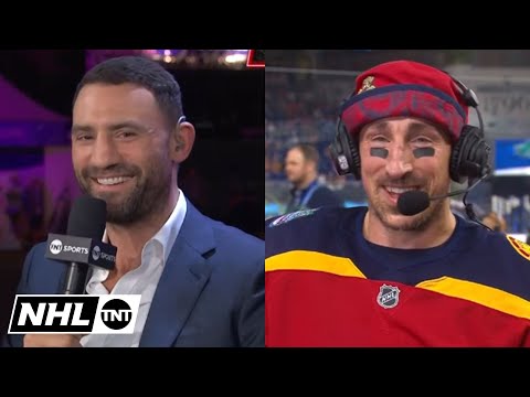 Biz & Marchand Chirp Each Other at the Winter Classic 😂 | NHL on TNT