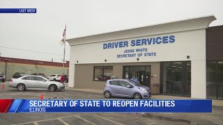Illinois Driver’s Services facilities opening but with limited services