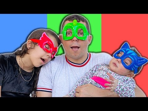 SARAH pretends to play with Superhero Daddy and ELOAH 2