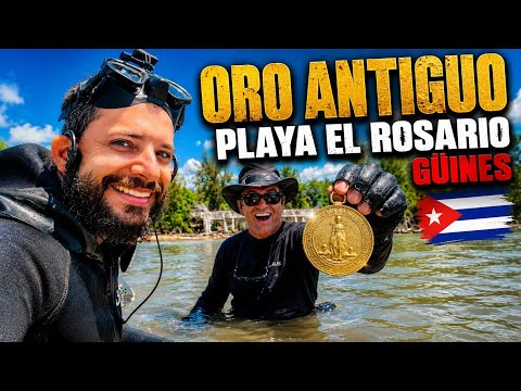 Oro antiguo y monedas de plata en Playa El Rosario 🏖 Cuba 🇨🇺