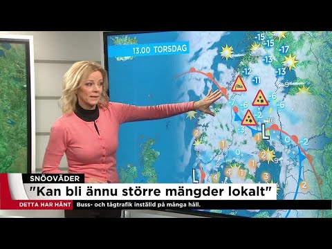 Snöovädersprognos – ”Det ligger kvar under kvällen” - Nyheterna (TV4)
