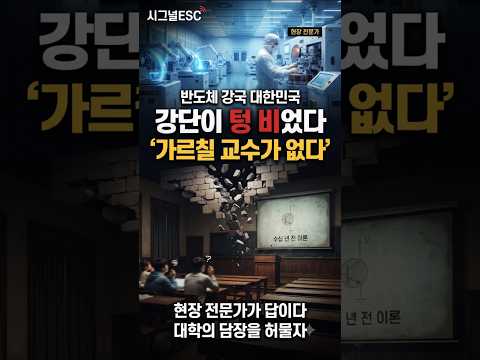 반도체 강국 대한민국, 강단은 텅 비어있다 #반도체인재 #산학협력 #현장중심교육 #반도체강국 #시그널ESC
