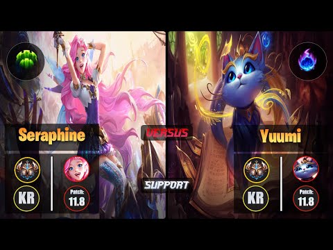 Challenger SERAPHINE [Guardian] (Support) VS  YUUMI - Challenger KR Patch 11.8