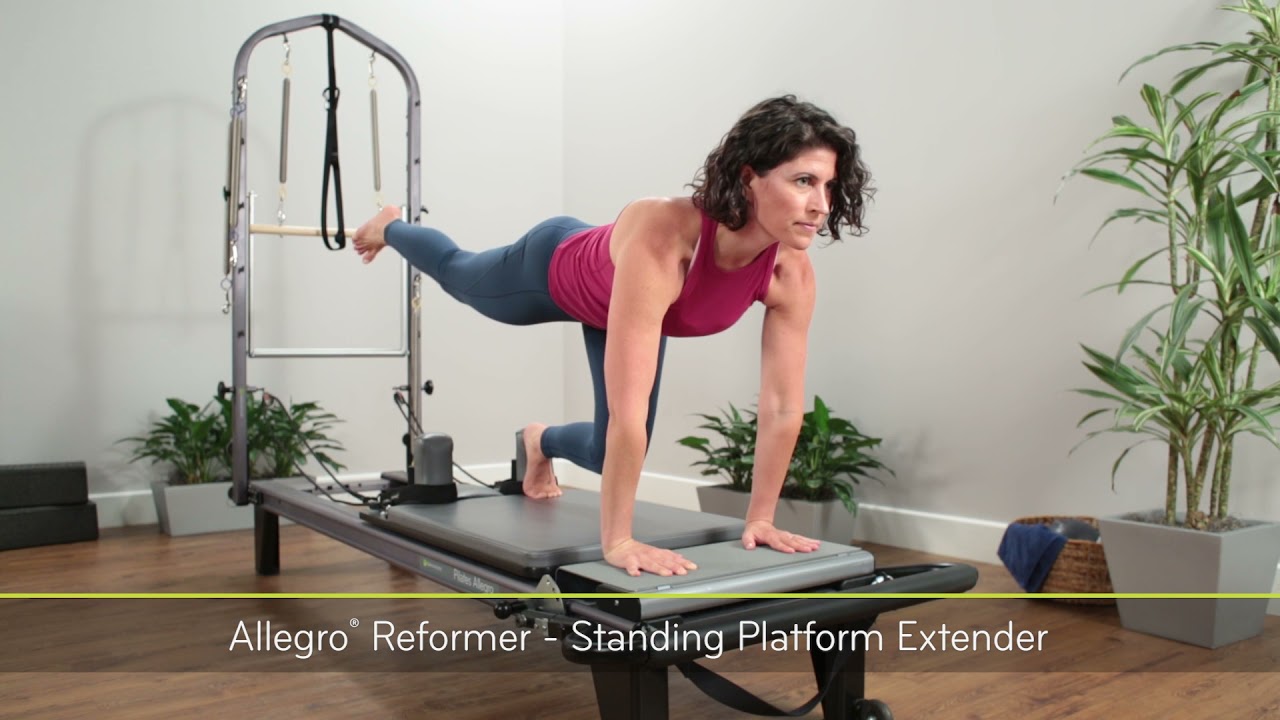 Pilates Standing Platform Extender pour Studio Reformer, avec coussin