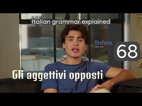 Opposite adjectives - ITALIAN GRAMMAR Explained 68/249