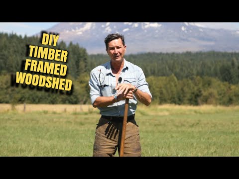 Timber Frame Woodshed Build: Part 4 Ready For Concrete ! ⛏️