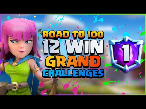 Road to 100 12 Win Grand Challenges With 3.0 Xbow: #1 — Clash Royale