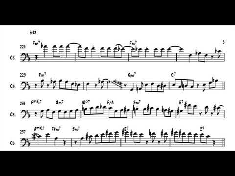 Christian McBride bass solo transcription "Raincheck"