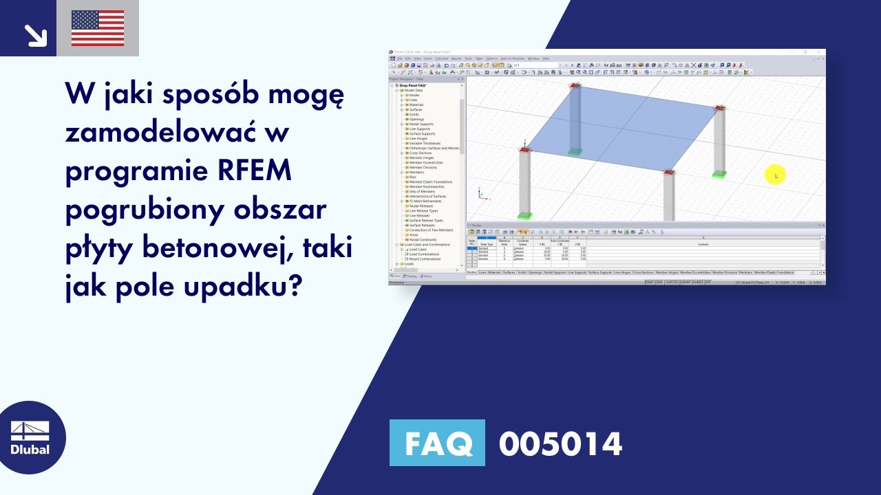 Często zadawane pytania (FAQ) 005014 | W jaki sposób mogę zamodelować w programie RFEM pogrubiony obszar płyty betonowej, taki jak pole upadku?