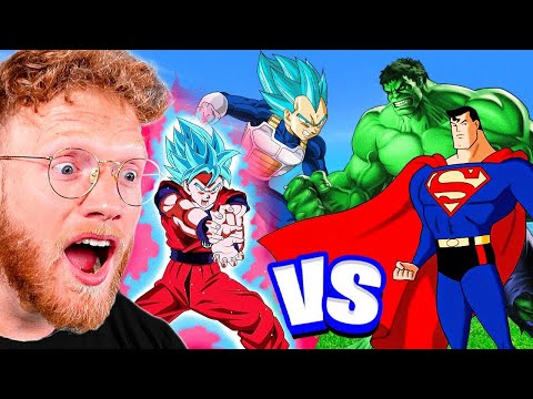 GOKU and VEGETA Vs. SUPERMAN and HULK