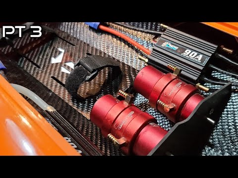 Dual Motor mount, Battery Tray, Servo Mount - Deltaforce 29 Twin Brushless Motor Build Series Pt3