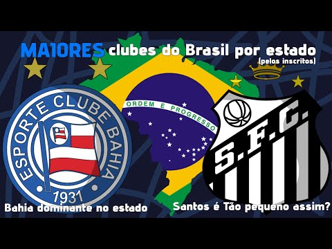 MAIORES Clubes do Brasil por Estado (Pelos Inscritos)