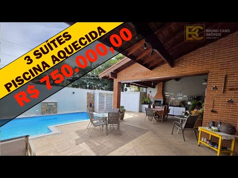 SINGLE STORY HOUSE FOR SALE IN PERUIBE NEAR THE BEACH WITH HEATED POOL - Peruíbe SP | South Coast
