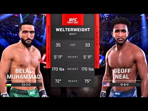 Belal Muhammad vs Geoff Neal FULL FIGHT | UFC 5 AI Simulation (CPU vs CPU)