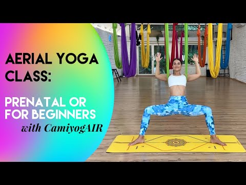 30 min Aerial Yoga Class - Prenatal or for Beginners | Aerial Yoga for Pregnancy | CamiyogAIR