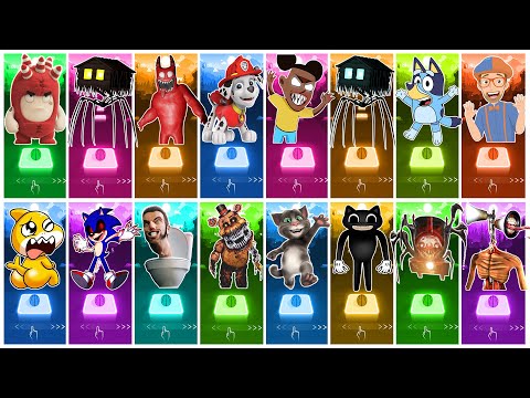 Oddbods Fuse 🆚 Spider Head House 🆚 Bluey Bingo 🆚 Skibidi Toilet 🆚Baby Shark Pinkfong 🎶 Who Will Win?