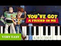 You Ve Got A Friend In Me From Toy Story Very Easy Primer Level Piano Tutorial For Beginners