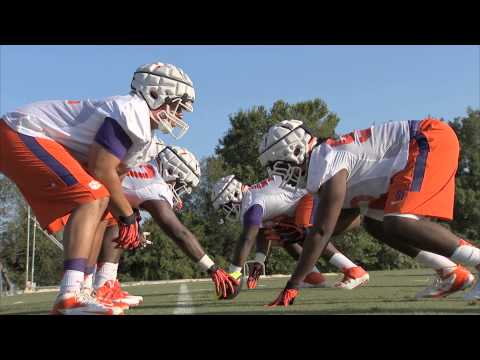 TigerNet.com - Clemson Positional Drills at 1st Practice