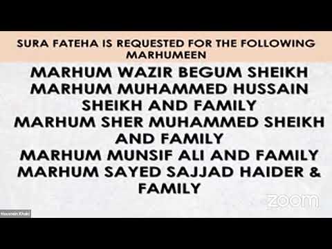 LIVE Sayed Ammar Nakshawani - Jummeraat Programme - 17/09/2020