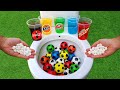 Football VS Coca Cola Zero Fanta Mtn Dew Powerade Fruko And Mentos In The Toilet