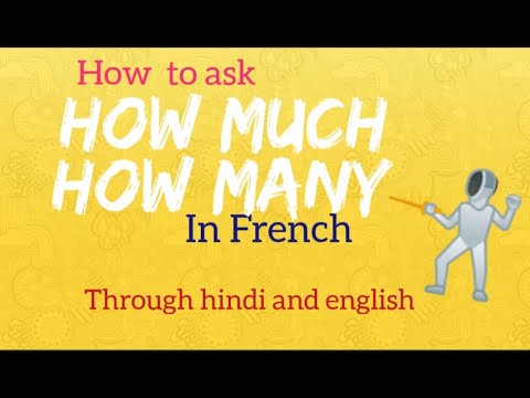 Learn French Through Hindi & English | How To Ask How Much How Many in French |French Basics |Pavani