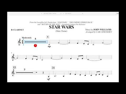 Star Wars - Clarinet Play Along