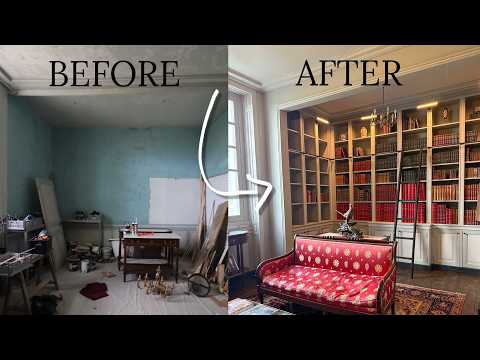 ONLY 93 ROOMS TO GO! 3 year time-lapse creating the Château library.
