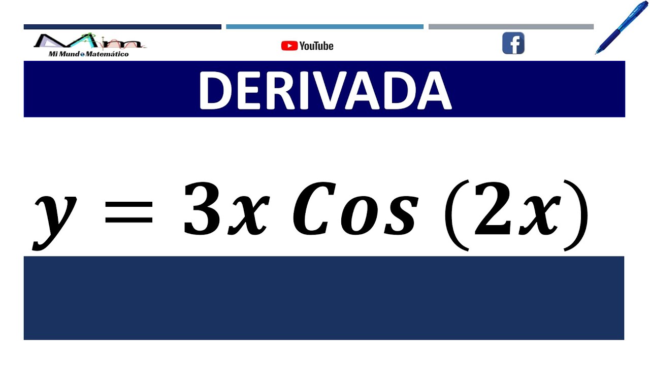 Derivada de y = 3x Cos (2x)