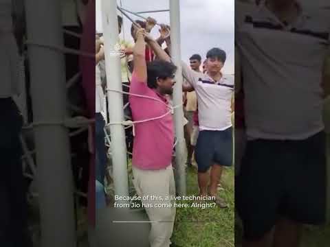 Villagers in India tie technician to cell tower over 5G failure
