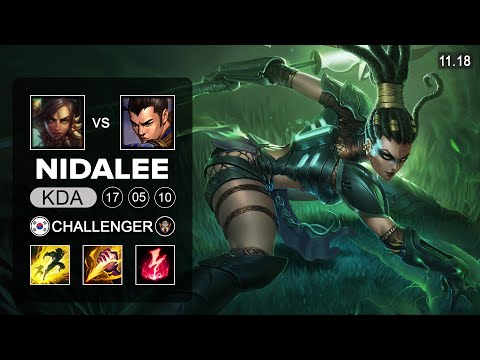 Nidalee Jungle vs Xinzhao - KR Challenger - Season 11 Patch 11.19