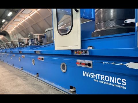 The first test in Mashtronics factory of wire drawing machine MBK-14/1.630-7.550-6.450.
