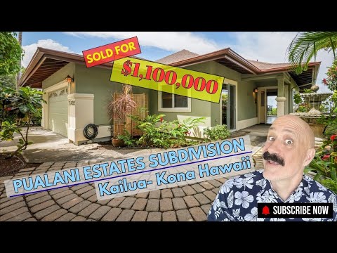 PUALANI ESTATES SUBDIVISION, KAILUA-KONA $1,100,000 3BR 2BA