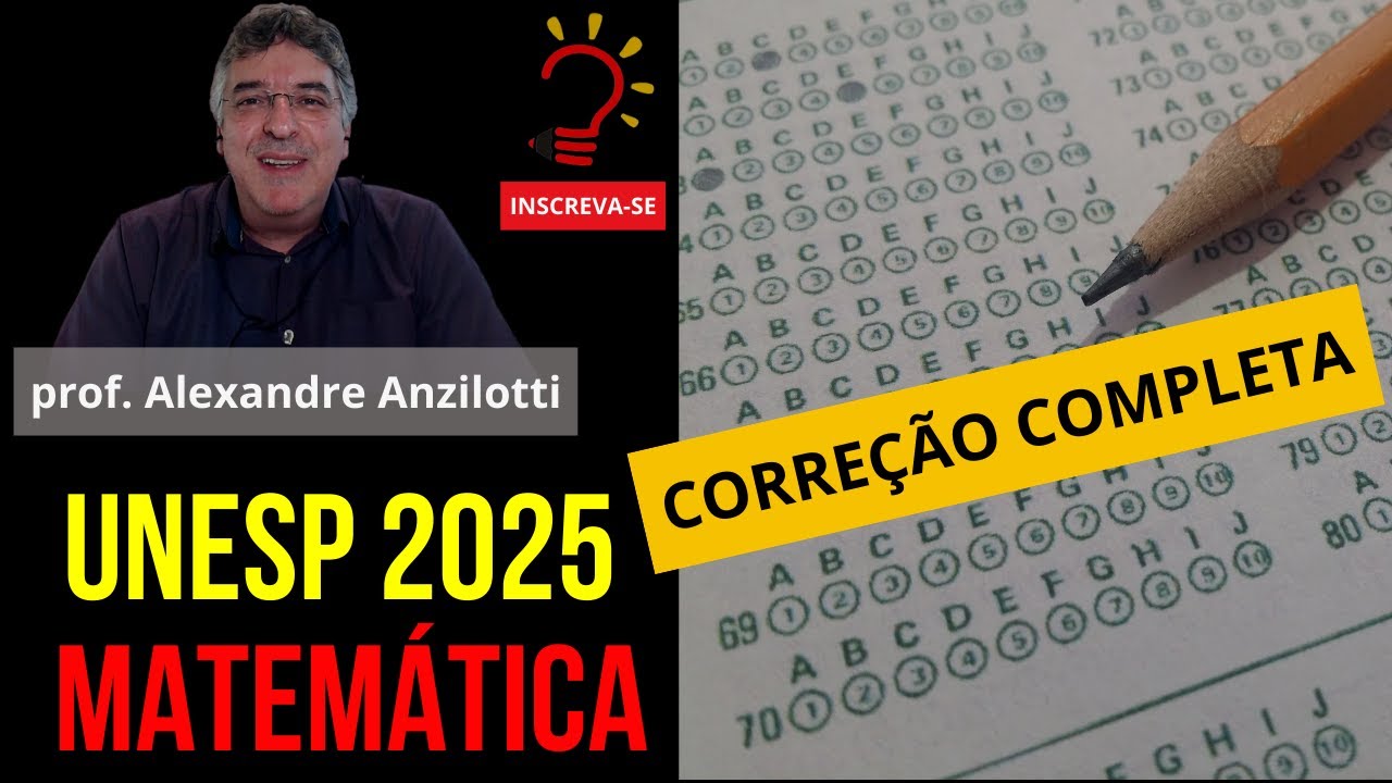 Correção UNESP 2025 - 1ª fase - Matemática