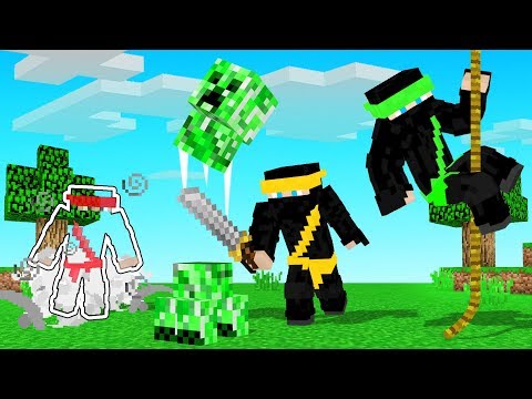 We Became NINJAS in MINECRAFT! (new weapons)