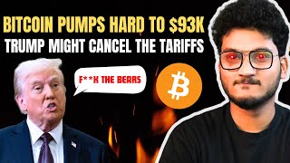 TRUMP CHANGES TARIFF STANCE - MARKET PUMPS HARD | BITCOIN CROSSES 93K CRYPTO MARKET UPDATE