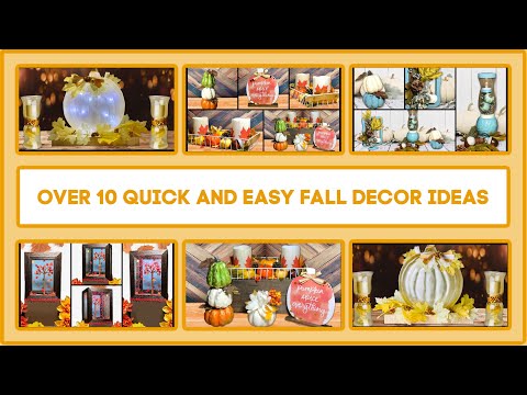 Over 10 Quick & Easy Fall Farmhouse Dollar Tree Decor Craft Ideas 2020 | Rustic, Glam And More