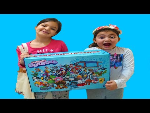 Masal and Öykü Transformers BotBots surprise box - Fun Kids Video