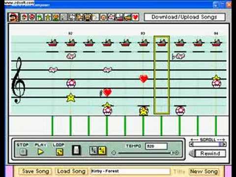 Kirby Forest theme on mario paint