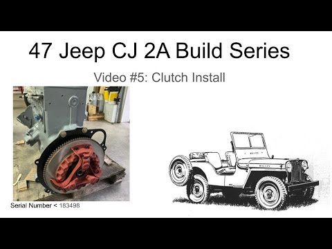 1947 Jeep CJ2a clutch and flywheel install