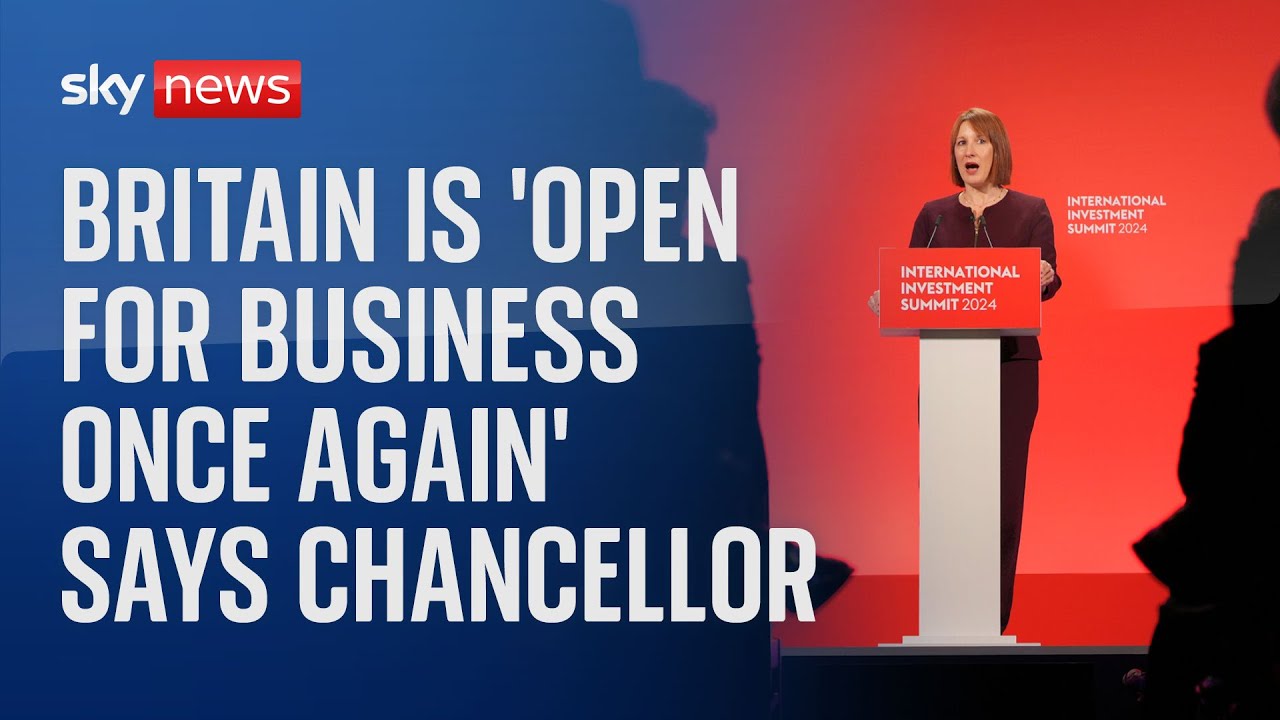Chancellor Rachel Reeves delivers speech at the UK International Investment Summit