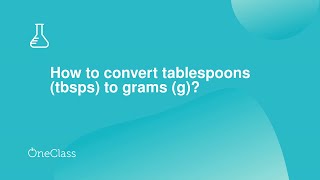 How to convert tablespoons tbsps to grams g